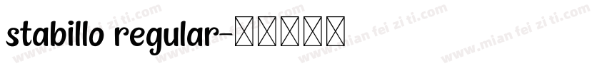 stabillo regular字体转换